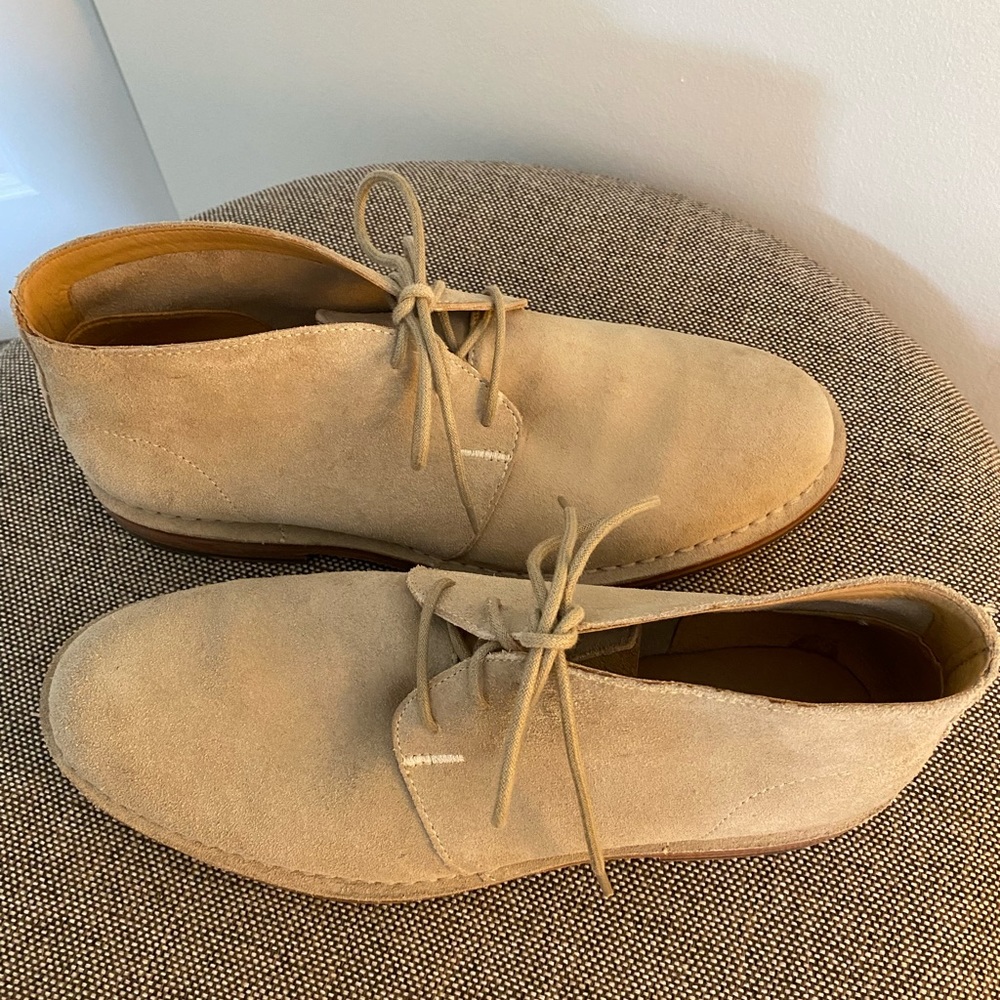 Brushed Swede low lace up boots